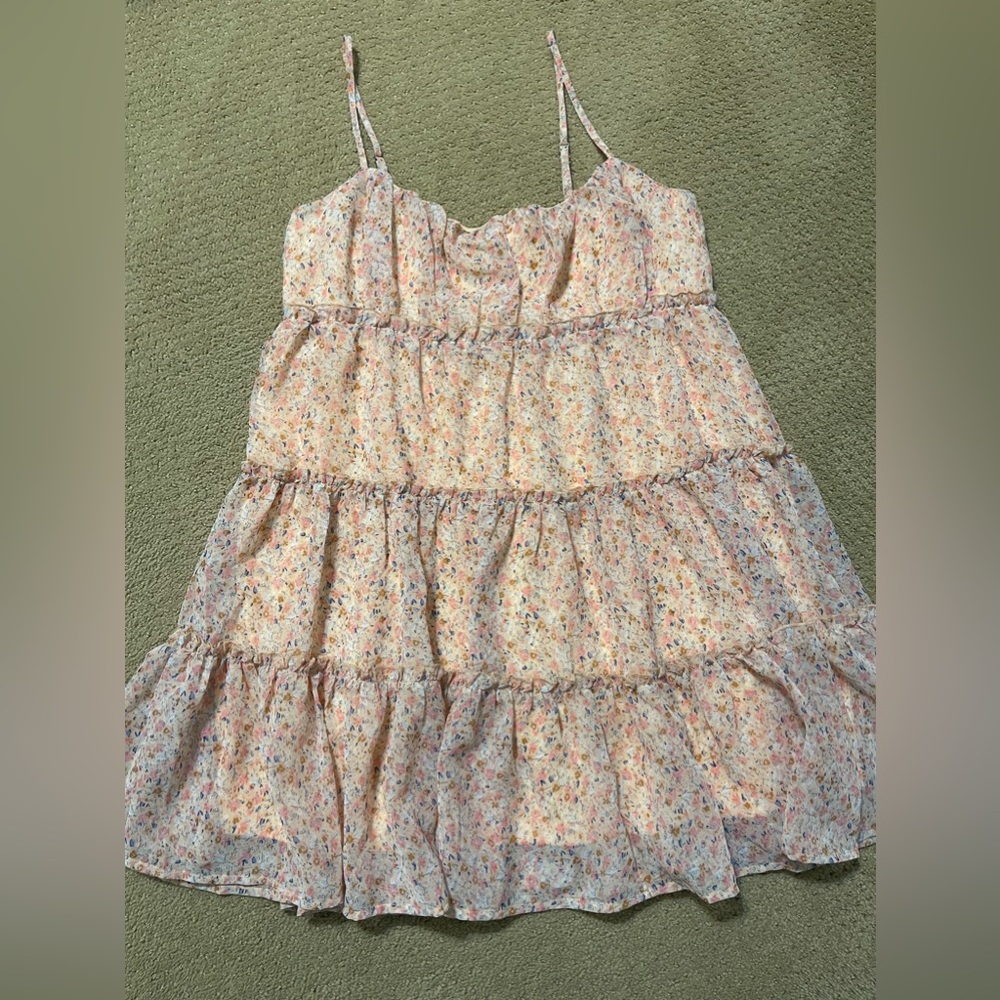 Aeropostale Orange Floral Dress - WORN ONCE